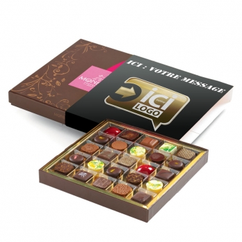 Coffret personnalis de 25 chocolats fins