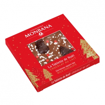 Mini Tablette Moulage de Noël Chocolat au lait Monbana