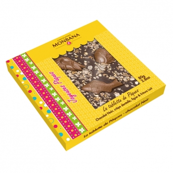 Mini tablette de P�ques chocolat noir Monbana