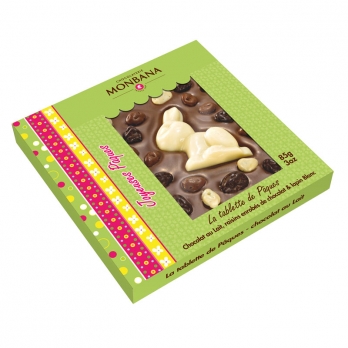 Mini tablette de P�ques chocolat au lait Monbana
